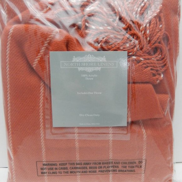 North Shore Linens 100% Acrylic Throw in Spice Color - Picture 5 of 6